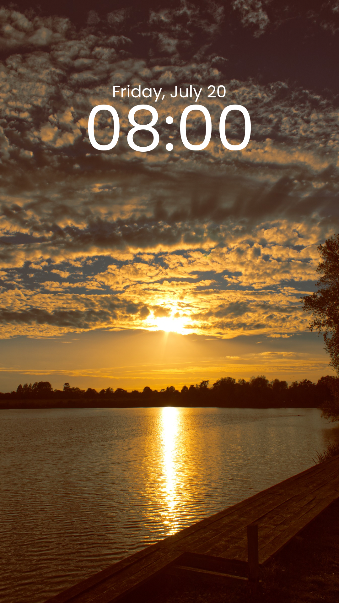 Phone wallpaper - autumn reflections
